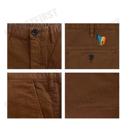 PAUL SMITH รุ่น MEN'S ZEBRA SHORT BROWN CODE: M2R-035R-M21553 66 กางเกงขาสั้น กางเกงขาสั้นผู้ชาย กางเกง
