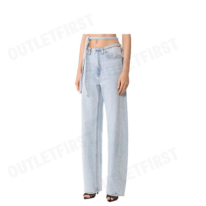 ALEXANDER WANG รุ่น BALLOON JEAN WITH SKINNY BUTTON BACK WAISTBAND CODE: 4DC1244249 กางเกงยีนส์ขายาว กางเกงยีนส์ผู้หญิง