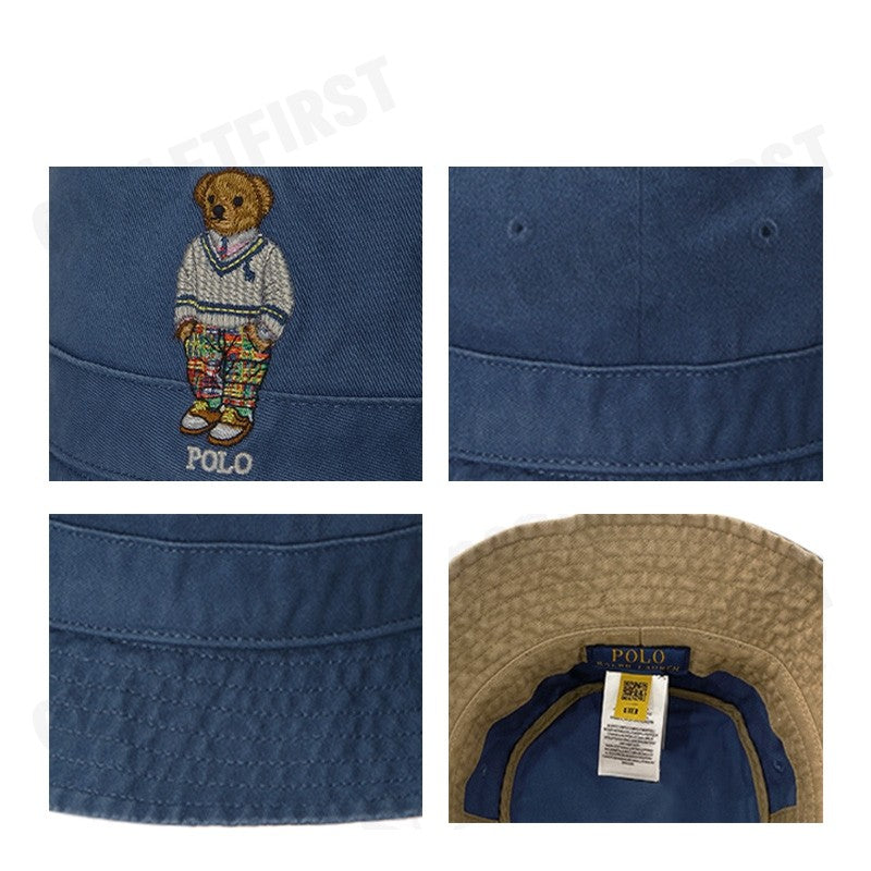 POLO RALPH LAUREN รุ่น  POLO BEAR COTTON BUCKET HAT CODE: 710900276001 หมวกบักเก็ต หมวกกันแดด หมวกแฟชั่น