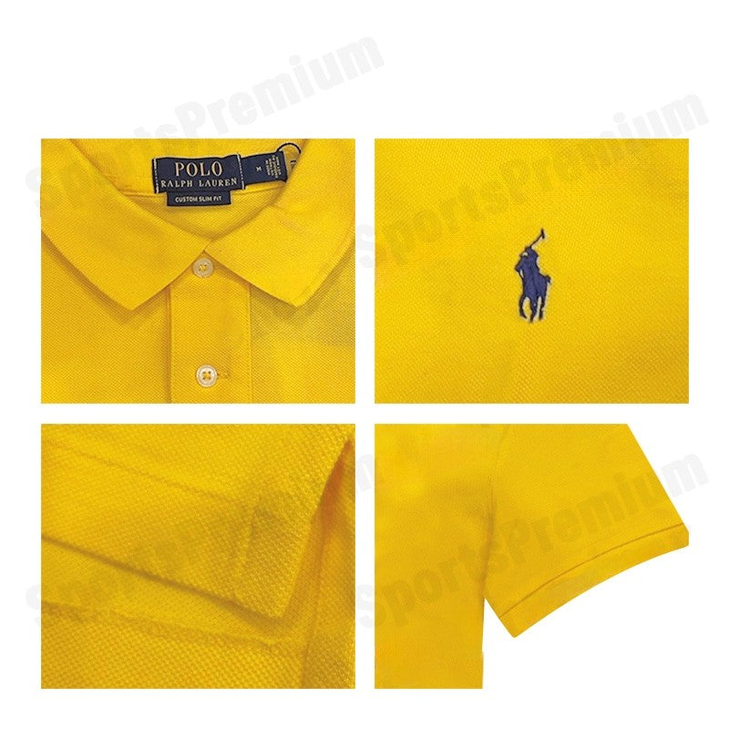POLO RALPH LAUREN รุ่น  CUSTOM SLIM FIT POLO CODE: 710675974155 เสื้อโปโล เสื้อผู้ชาย เสื้อคอปก