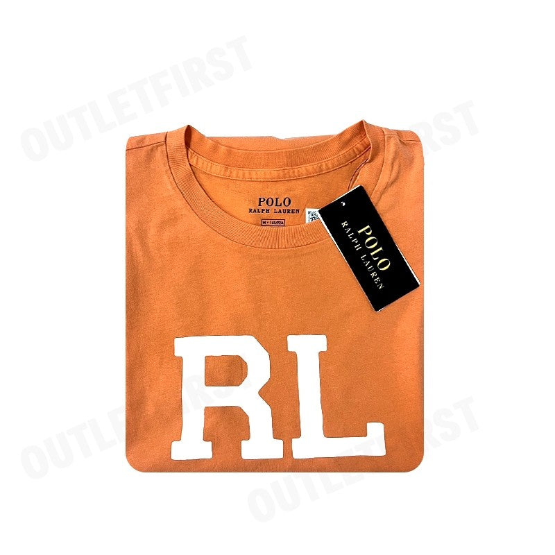 POLO RALPH LAUREN รุ่น  RL LOGO PRINT T-SHIRT IN COTTON JERSEY CODE: 211854146008 เสื้อยืดคอกลม เสื้อผู้หญิง เสื้อยืด