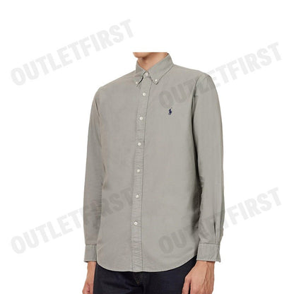POLO RALPH LAUREN รุ่น  CLASSIC FIT GARMENT-DYED OXFORD SHIRT CODE: 710852165009 เสื้อเชิ้ต เสื้อผู้ชาย เสื้อเชิ้ตแขนยาว