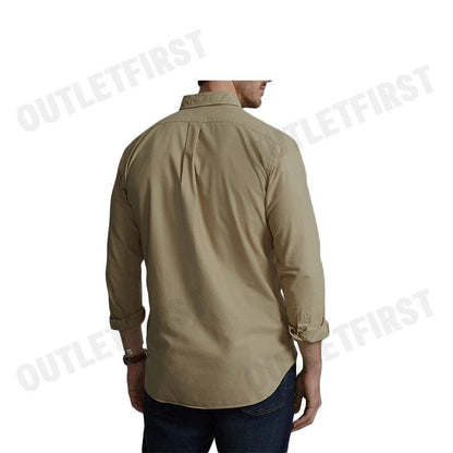 POLO RALPH LAUREN รุ่น  CLASSIC FIT GARMENT-DYED OXFORD SHIRT CODE: 710733596008 เสื้อเชิ้ตแขนยาว เสื้อผู้ชาย เสื้อเชิ๊ต