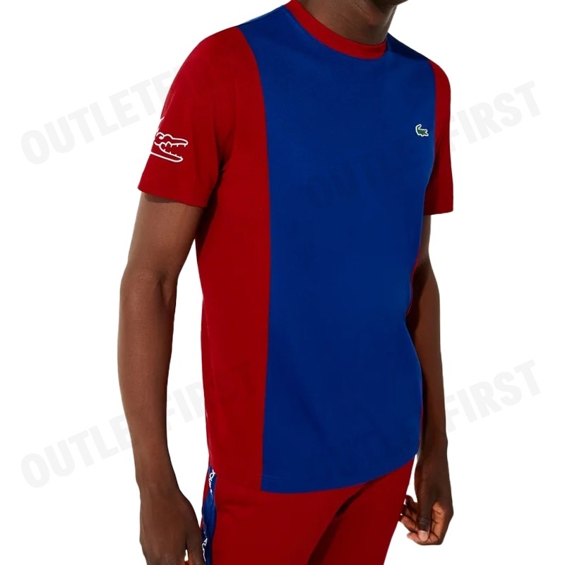 LACOSTE รุ่น  MEN'S LACOSTE SPORT BREATHABLE RESISTANT BICOLOR T-SHIRT CODE: TH6928 10 VPA เสื้อยืด เสื้อคอกลม แขนสั้น