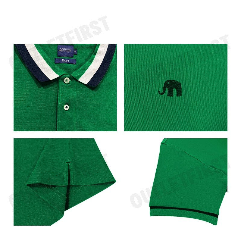 ARROW รุ่น STRIPED COLLAR SOLID POLO SHIRT CODE: KR8L1GRE เสื้อโปโลผู้ชาย เสื้อโปโล เสื้อโปโลแขนสั้น