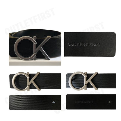 CALVIN KLEIN JEANS รุ่น MEN'S CK MONOGRAM PREMIUM LOGO REVERSIBLE BELT CODE HC0777 001 เข็มขัด เข็มขัดผู้ชาย เข็มขัดหนัง