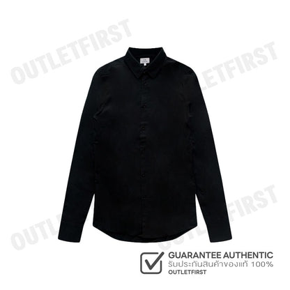 CK CALVIN KLEIN รุ่น COTTON STRETCH SLIM BUTTON-DOWN SHIRT (BLACK) CODE: 1222W M541 เสื้อเชิ้ตแขนยาว เสื้อเชิ้ตผู้ชาย