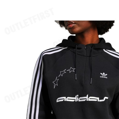 ADIDAS รุ่น LOOSE CUTLINE HOODIE CODE: IT9677 เสื้อสเวตเตอร์แขนยาว เสื้อสเวตเตอร์มีฮู้ด เสื้อสเวตเตอร์ผู้หญิง