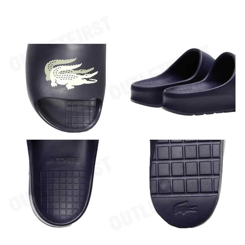 LACOSTE รุ่น MEN'S SERVE SLIDE 2.0 SLIDES CODE: 745CMA0005J18 รองเท้าแตะ รองเท้าแตะผู้ชาย รองเท้าสลิปออน