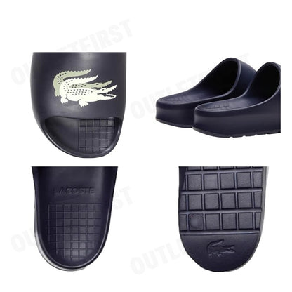 LACOSTE รุ่น MEN'S SERVE SLIDE 2.0 SLIDES CODE: 745CMA0005J18 รองเท้าแตะ รองเท้าแตะผู้ชาย รองเท้าสลิปออน