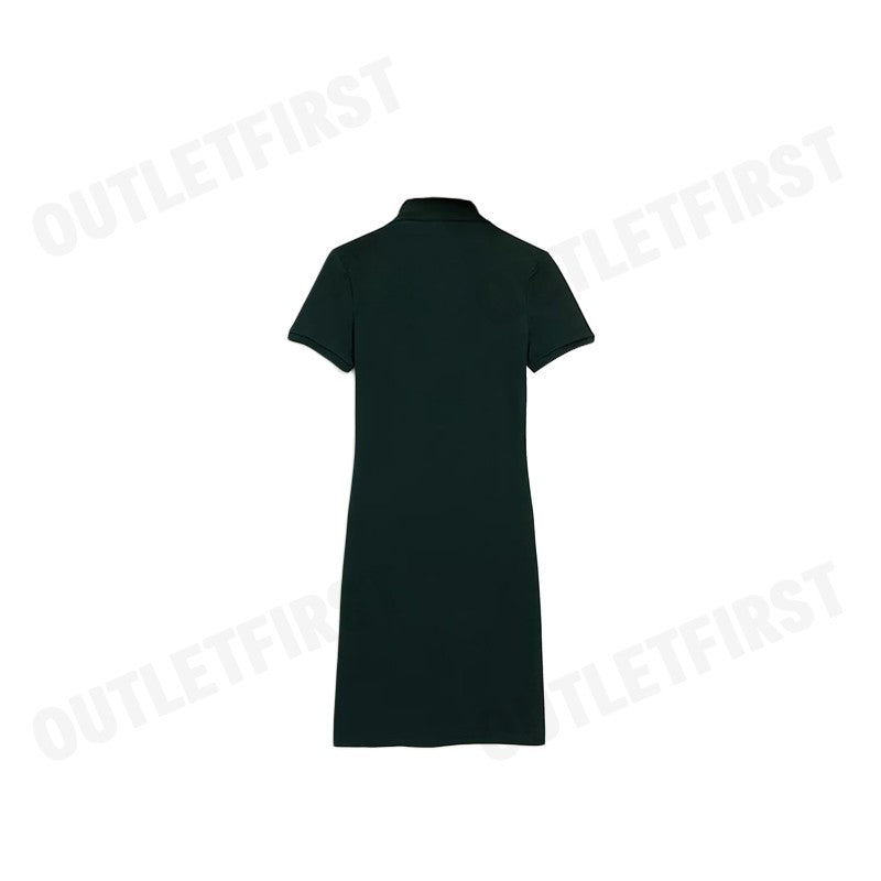 LACOSTE รุ่น WOMEN'S LACOSTE SLIM FIT STRETCH COTTON STRIPED POLO CODE: EF5473 10 YZP เดรสโปโลหญิง เดรสแขนสั้น เดรสคอปก