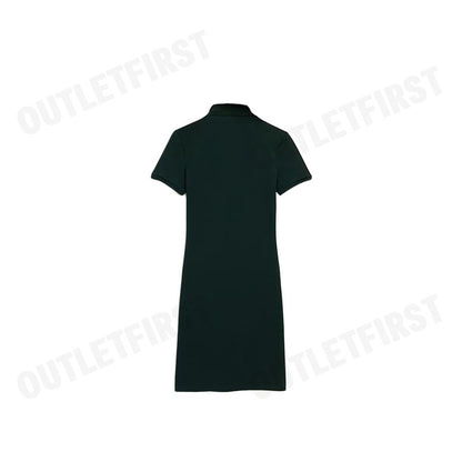 LACOSTE รุ่น WOMEN'S LACOSTE SLIM FIT STRETCH COTTON STRIPED POLO CODE: EF5473 10 YZP เดรสโปโลหญิง เดรสแขนสั้น เดรสคอปก