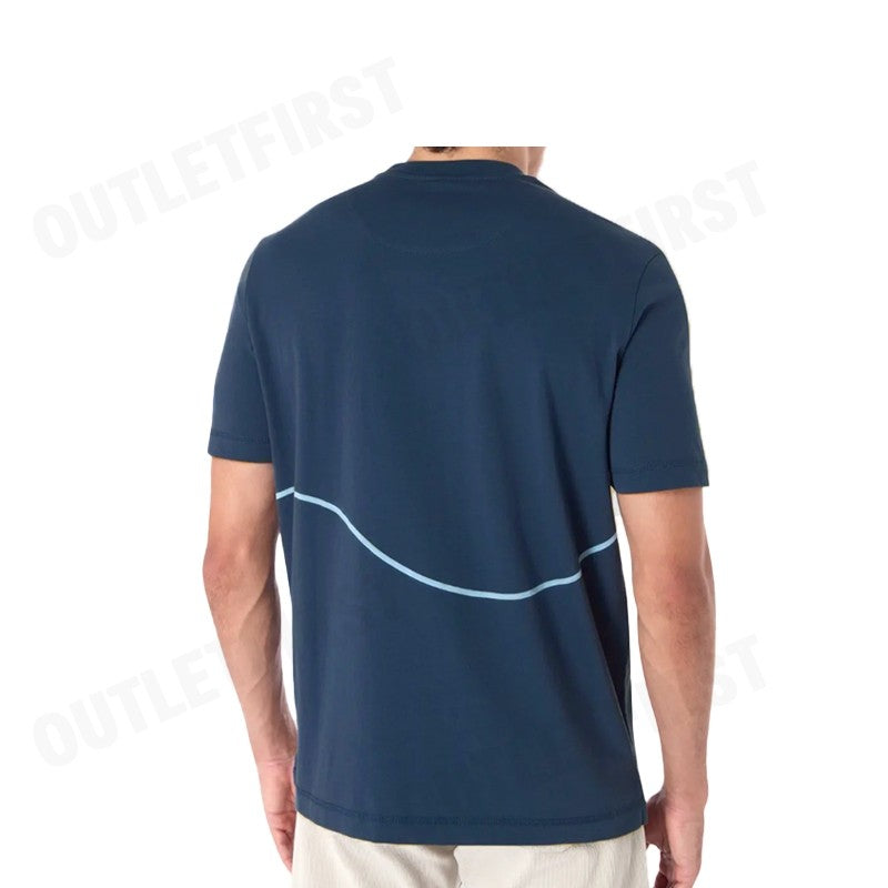 PAUL SMITH รุ่น MAN'S SS T-SHIRT PS HAPPY WAVE CODE: M2R-965XP-M21154 เสื้อยืดคอกลม เสื้อยืดแขนสั้น เสื้อยืดผู้ชาย