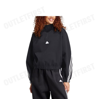 ADIDAS รุ่น FUTURE ICONS THREE STRIPES 1/4 ZIP TOP CODE: IW5244 เสื้อสเวตเตอร์แขนยาว เสื้อสเวตเตอร์ผู้หญิง เสื้อแขนยาว