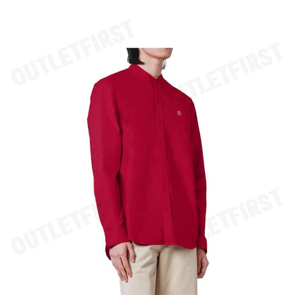 JOHN HENRY รุ่น MEN'S LONG SLEEVES SLIM FIT SHIRTS (RED) CODE: JH S124MSLSM11  เสื้อเชิ้ตแขนยาว เสื้อเชิ้ตผู้ชาย
