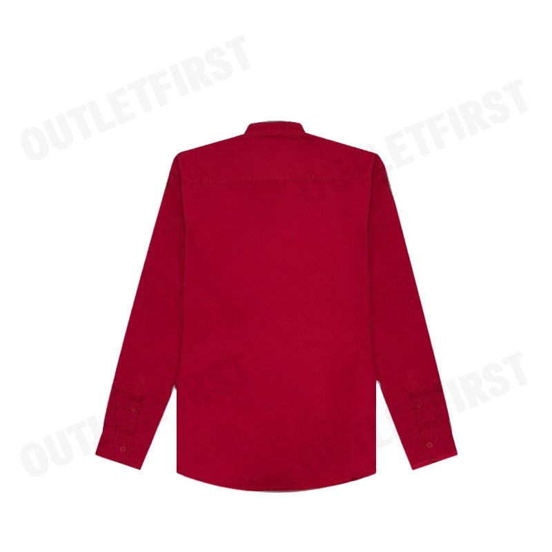 JOHN HENRY รุ่น MEN'S LONG SLEEVES SLIM FIT SHIRTS (RED) CODE: JH S124MSLSM11  เสื้อเชิ้ตแขนยาว เสื้อเชิ้ตผู้ชาย