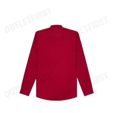 JOHN HENRY รุ่น MEN'S LONG SLEEVES SLIM FIT SHIRTS (RED) CODE: JH S124MSLSM11  เสื้อเชิ้ตแขนยาว เสื้อเชิ้ตผู้ชาย