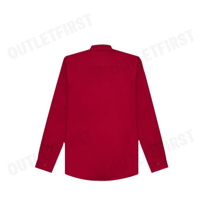 JOHN HENRY รุ่น MEN'S LONG SLEEVES SLIM FIT SHIRTS (RED) CODE: JH S124MSLSM11  เสื้อเชิ้ตแขนยาว เสื้อเชิ้ตผู้ชาย
