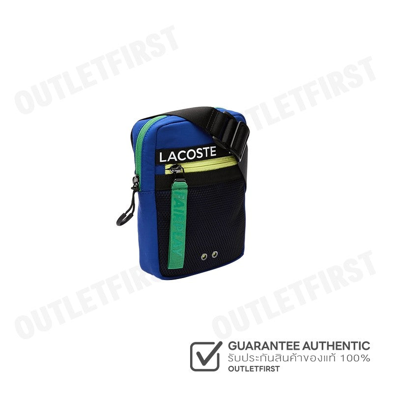 LACOSTE รุ่น  UNISEX BRANDED BAND NYLON FLAT CROSSOVER BAG CODE: NU3797UH J77 กระเป๋า กระเป๋าสะพายข้าง กระเป๋าแฟชั่น