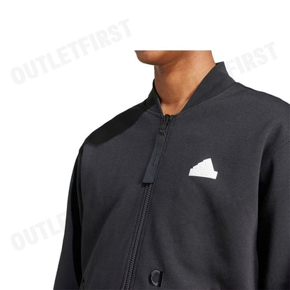 ADIDAS รุ่น  ADIDAS EMBROIDERY DOUBLEKNIT BOMBER JACKET CODE : IP4070 เสื้อแจ็คเก็ต  แจ็คเก็ตผู้ชาย เสื้อผู้ชาย