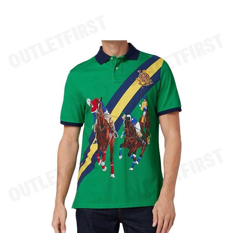 POLO RALPH LAUREN รุ่น  CLASSIC FIT POLO MATCH–PRINT POLO SHIRT  CODE : 710919352001 เสื้อโปโล เสื้อคอปก เสื้อผู้ชาย