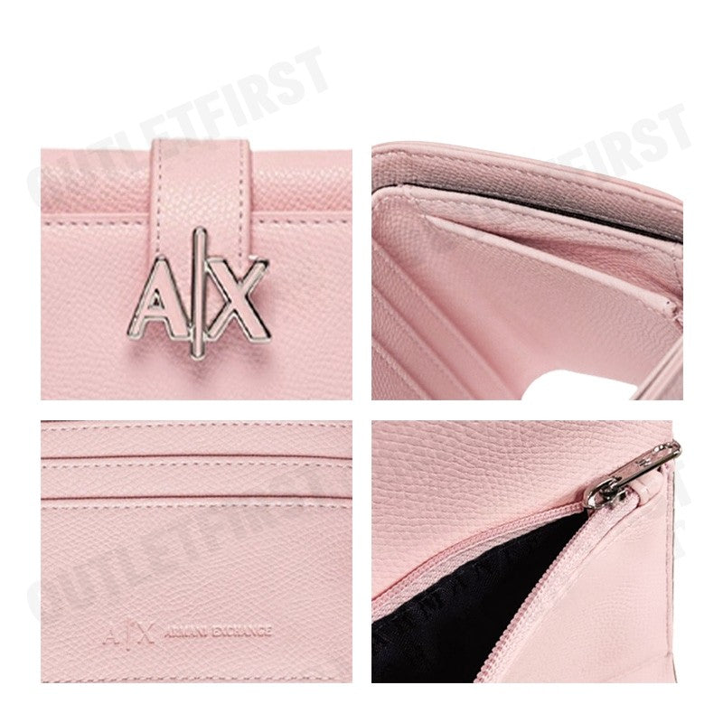 ARMANI EXCHANGE รุ่น MINI AX LOGO WALLET IN LEATHER CODE: 948530 CC788 18870 กระเป๋าสตางค์  กระเป๋าใบสั้น กระเป๋าผู้หญิง