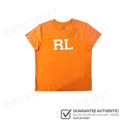 POLO RALPH LAUREN รุ่น  RL LOGO PRINT T-SHIRT IN COTTON JERSEY CODE: 211854146008 เสื้อยืดคอกลม เสื้อผู้หญิง เสื้อยืด