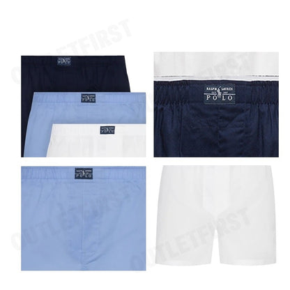 POLO RALPH LAUREN รุ่น  CLASSIC COTTON BOXER 3-PACK CODE: 714610864025 กางเกงชั้นในผู้ชาย กางเกงบ๊อกเซอร์ กางเกงชั้นใน