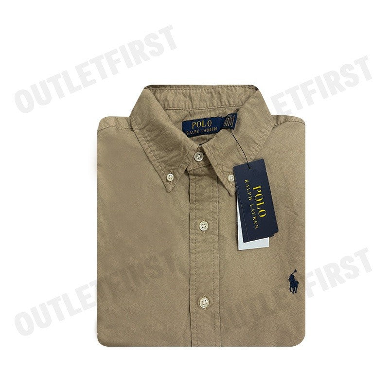 POLO RALPH LAUREN รุ่น  CLASSIC FIT GARMENT-DYED OXFORD SHIRT CODE: 710733596008 เสื้อเชิ้ตแขนยาว เสื้อผู้ชาย เสื้อเชิ๊ต
