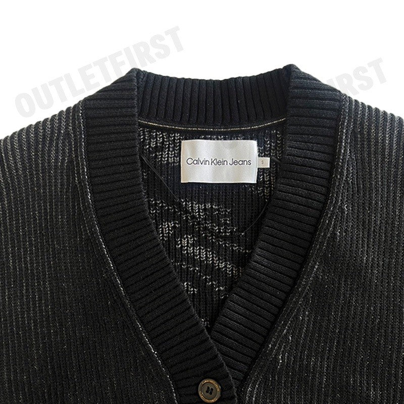 CALVIN KLEIN JEANS รุ่น SHAKER STITCH CARDIGAN SWEATER CODE: J222861 BEH เสื้อคาร์ดิแกน เสื้อแขนยาว เสื้อแขนยาวผู้หญิง