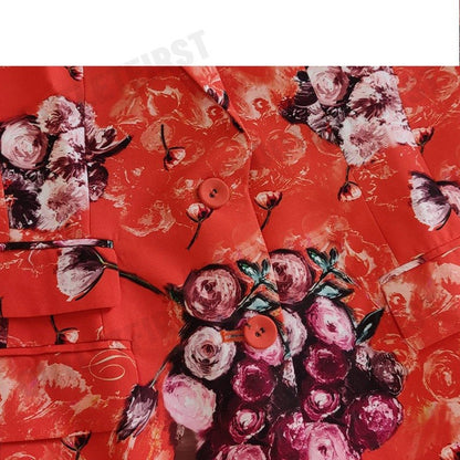 DAKS รุ่น SINGLE BUTTON FLORAL BLAZER CODE: WUUR602W9OR เสื้อสูทผู้หญิง เสื้อสูท เสื้อสูทผู้หญิง