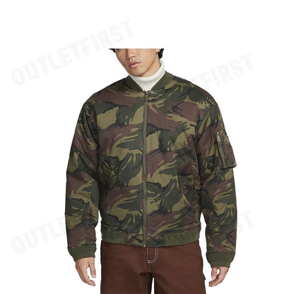 NIKE รุ่น LIFE MEN'S WOVEN MA1 FLIGHT JACKET CODE: FB7592 222 เสื้อโค้ทแจ็คเก็ต เสื้อแจ็คเก็ตแขนยาว เสื้อโค้ท
