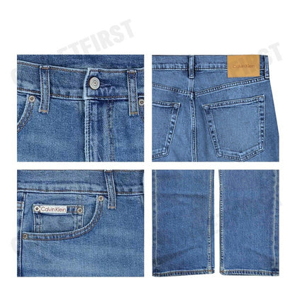 CALVIN KLEIN JEANS รุ่น MEN'S STANDARD STRAIGHT FIT JEANS CODE: 40TM748 EFD กางเกงยีนส์ กางเกงยีนส์ขาวยาว เกงเกงยีนส์
