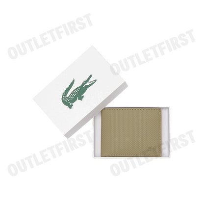 LACOSTE รุ่น MEN’S CHANTACO PIQUE LEATHER 3 CARD WALLET CODE: NH2824CE L32 กระเป๋าสตางค์ กระเป๋าสตางค์ใบสั้น กระเป๋า