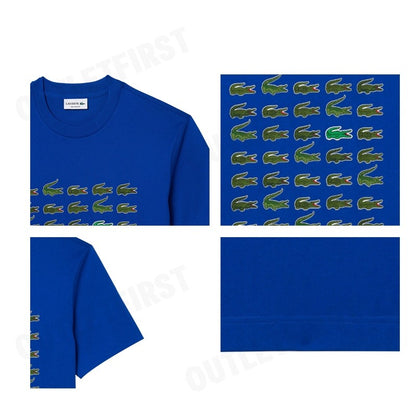 LACOSTE รุ่น COTTON CROCODILE PRINT T-SHIRT CODE: TH6388 10 JQ0 เสื้อยืดคอกลม เสื้อยืด เสื้อยืดคอกลมแขนสั้น