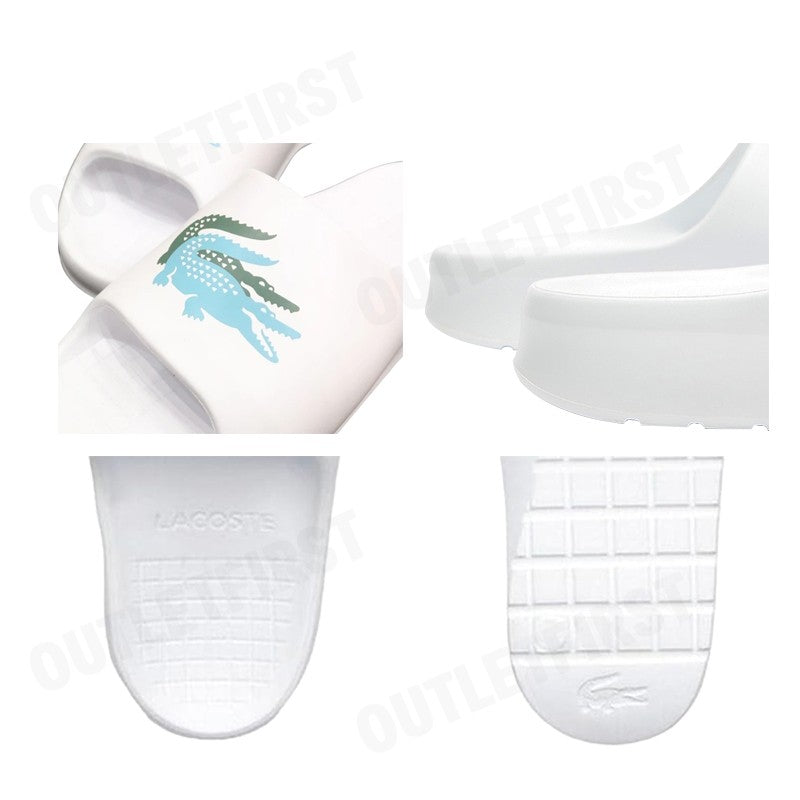 LACOSTE รุ่น MEN'S SERVE SLIDE 2.0 SLIDES CODE: 745CMA00051R4 รองเท้าแตะ รองเท้าแตะผู้ชาย รองเท้าแตะสลิปออน