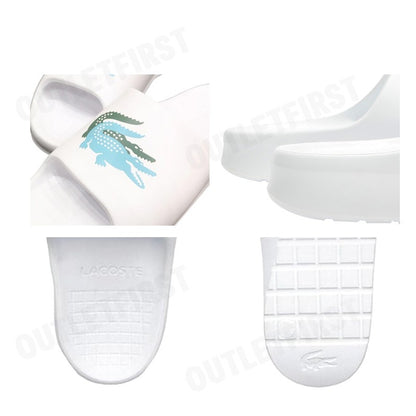 LACOSTE รุ่น MEN'S SERVE SLIDE 2.0 SLIDES CODE: 745CMA00051R4 รองเท้าแตะ รองเท้าแตะผู้ชาย รองเท้าแตะสลิปออน