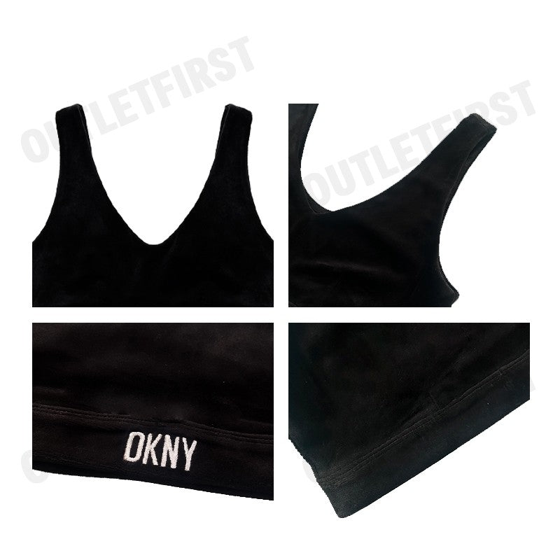 DKNY SPORT รุ่น WOMEN TOP BLACK CODE: DP2T9087 BLK สปอร์ตบรา สปอร์ตบราผู้หญิง เสื้อกล้ามคอวี