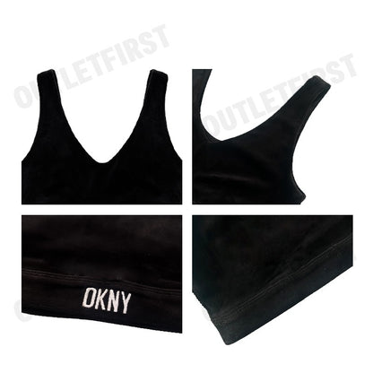 DKNY SPORT รุ่น WOMEN TOP BLACK CODE: DP2T9087 BLK สปอร์ตบรา สปอร์ตบราผู้หญิง เสื้อกล้ามคอวี