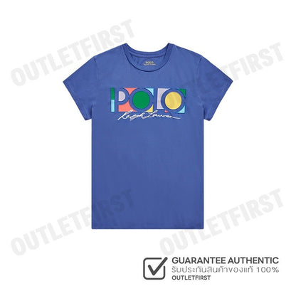 POLO RALPH LAUREN รุ่น LOGO GRAPHIC JERSEY T-SHIRT CODE: 211898788002 เสื้อยืดคอกลม เสื้อยืดแขนสั้น เสื้อยืดคอกลมผู้หญิง