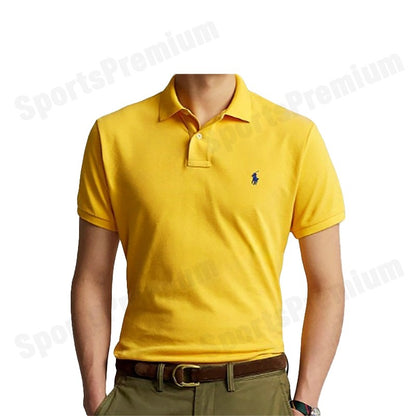 POLO RALPH LAUREN รุ่น  CUSTOM SLIM FIT POLO CODE: 710675974155 เสื้อโปโล เสื้อผู้ชาย เสื้อคอปก