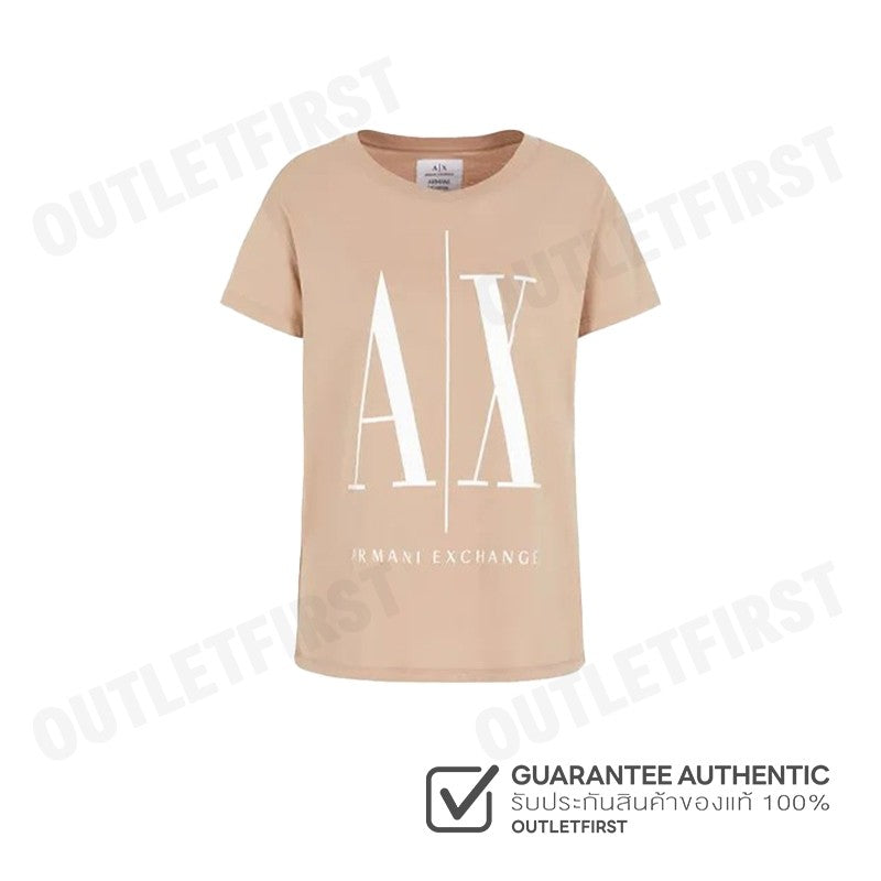 ARMANI EXCHANGE รุ่น  RELAXED FIT ICON PROJECT T-SHIRT CODE: 8NYTCX YJG3Z 0748 เสื้อยืด เสื้อคอกลม เสื้อผู้หญิง