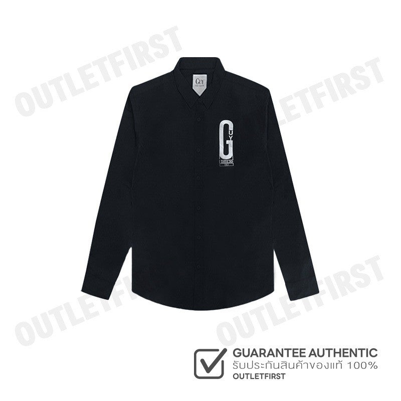 GUY LAROCHE รุ่น  NAVY SHORT SLEEVE SHIRT CODE: DAC6202W2NV เสื้อเชิ้ตแขนยาวชาย เสื้อผู้ชาย เสื้อแขนยาวคอปก