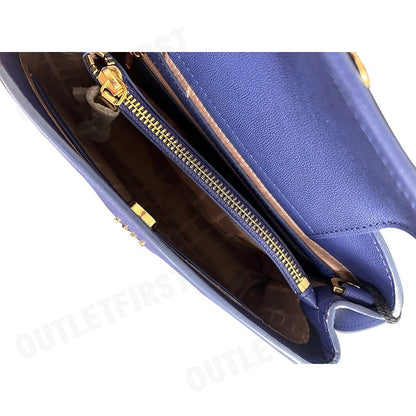 DAKS รุ่น BLUE LEATHER CROSS BODY BAG CODE: WHCC200S9BUSN กระเป๋าสะพายข้าง กระเป๋าผู้หญิง กระเป๋าแฟชั่น