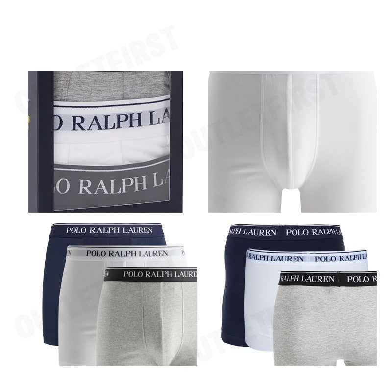POLO RALPH LAUREN รุ่น  CLASSIC STRETCH-COTTON TRUNK 3-PACK CODE: 714859273001 กางเกงชั้นในผู้ชาย กางเกงบ๊อกเซอร์