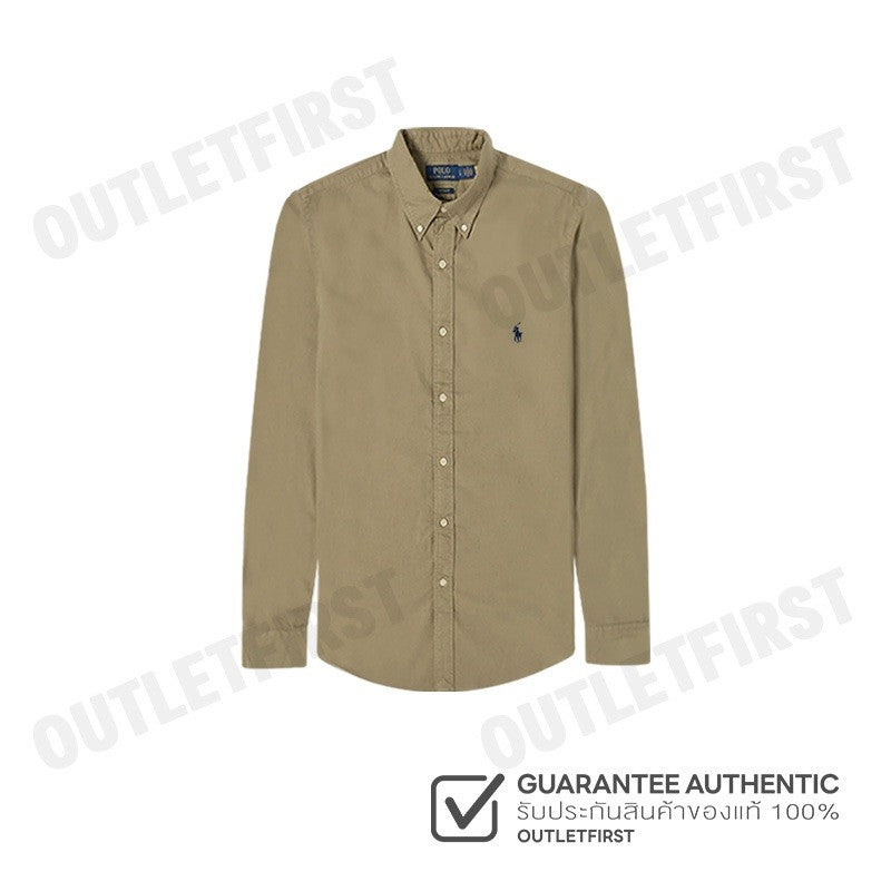 POLO RALPH LAUREN รุ่น  CLASSIC FIT GARMENT-DYED OXFORD SHIRT CODE: 710733596008 เสื้อเชิ้ตแขนยาว เสื้อผู้ชาย เสื้อเชิ๊ต
