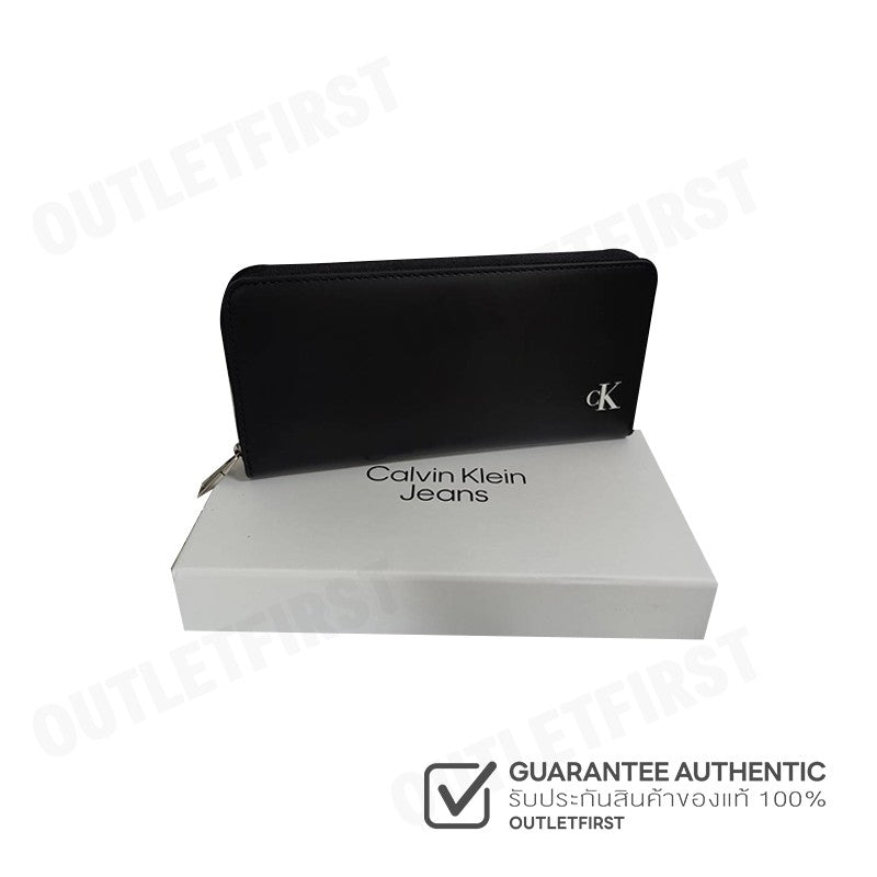 CALVIN KLEIN JEANS รุ่น BLOCK ZIP AROUND WALLET CODE: DP1676 001 กระเป๋าสตางค์ กระเป๋าสตางค์ใบยาว กระเป๋าใส่ธนบัตร