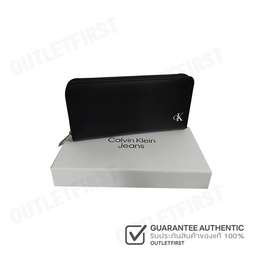 CALVIN KLEIN JEANS รุ่น BLOCK ZIP AROUND WALLET CODE: DP1676 001 กระเป๋าสตางค์ กระเป๋าสตางค์ใบยาว กระเป๋าใส่ธนบัตร