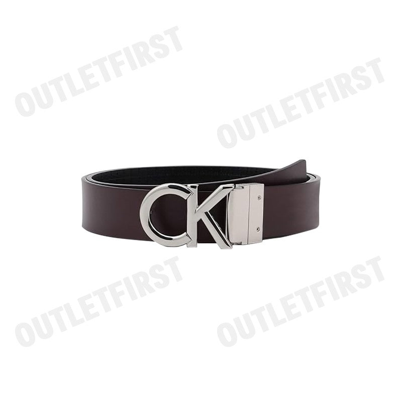 CALVIN KLEIN JEANS รุ่น LOGO BUCKLE REVERSIBLE LEATHER BELT CODE: HC0795 UB1 เข็มขัด เข็มขัดหนัง เข็มขัดผู้ชาย