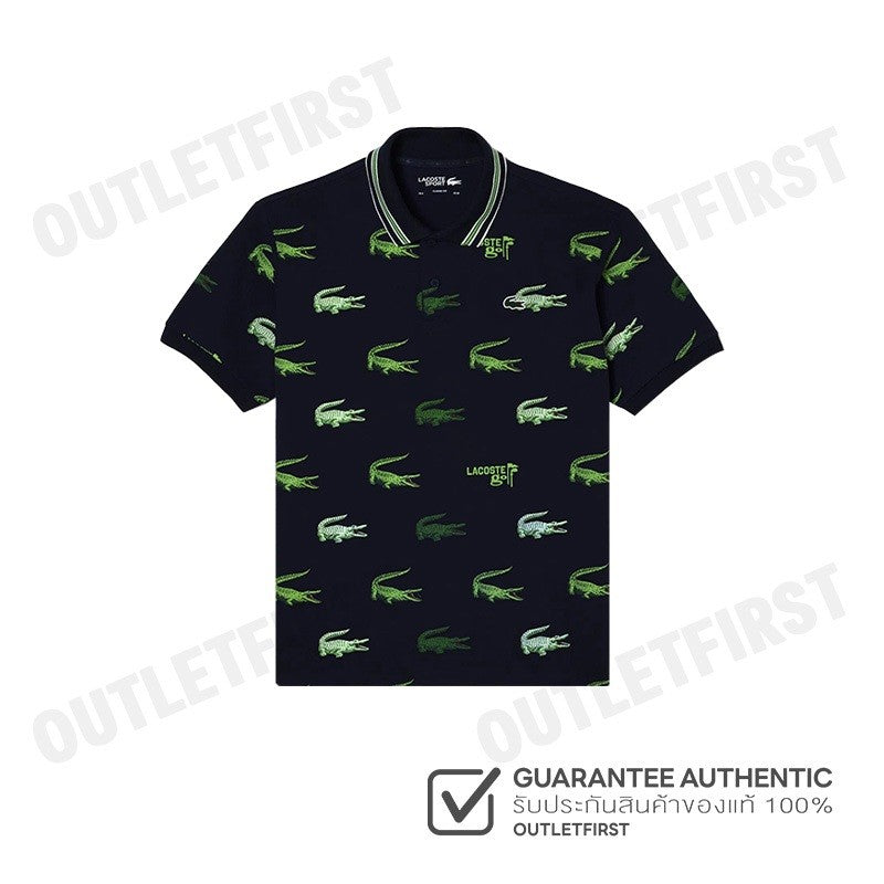 LACOSTE รุ่น MEN’S LACOSTE GOLF CROCODILE PRINT POLO SHIRT CODE: DH5181 10 XIF เสื้อโปโล เสื้อโปโลผู้ชาย เสื้อแขนสั้น